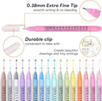 HANKU 0.38mm Fine Point Pen, 16 Colored Fineliner Bible Pens No Bleed Through - Image 2