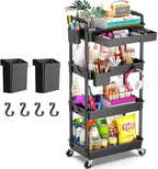 Goovilla 4 Tier Rolling Utility Cart Organizer by Goovilla