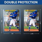 400 Hard Plastic Card Sleeves, Premium Baseball Card Protectors, Sports Game - Image 3