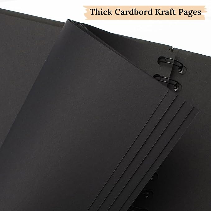 Scrapbook 10x10 Inch DIY Scrapbook Album Hardcover Kraft Paper 40 pages/20 - Image 8