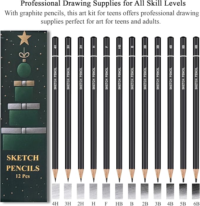 Fuxi Sketch Pad and Pencil Set | Stocking Stuffers, Art Supplies - Image 3