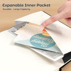 College Ruled Notebook, 5 Pack A5 Hardcover Leather Notebook - Image 4