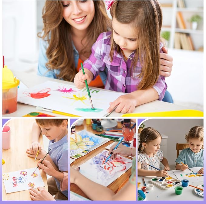 AROIC 50 Sheets Watercolor Paper Bulk, 6 Sizes 9" x 12", Painting & Craft Paper - Image 6