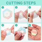 Neworkg 1000 PCS Hexagon Piecing Paper Templates, 0.75" White Paper templates - Image 6