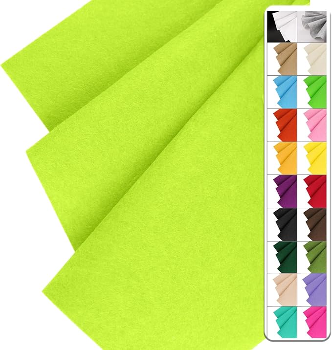 IONTACH 36" X 36" Stiff Felt Fabric 1.2mm Thick | Felt Sheet by IONTACH