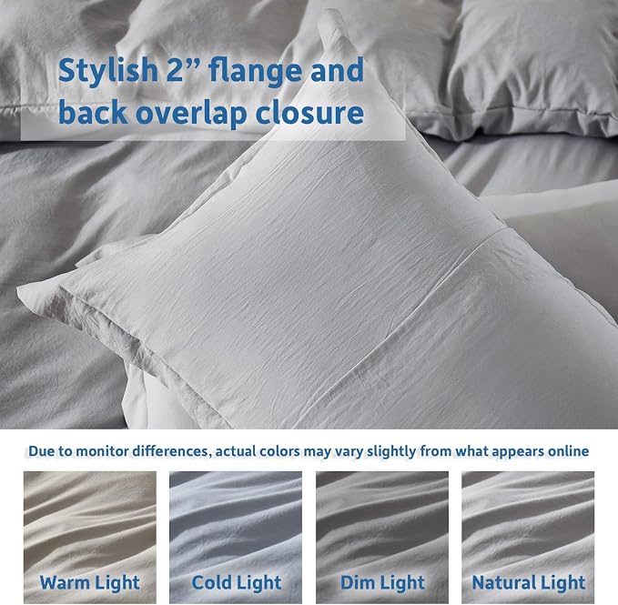 Nestl Light Grey California King Duvet Cover Sets - Image 8