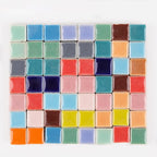 PINUO&KE 200 Pieces / 200 g Square Shapes 0.4x0.4 inch Square Ceramic Mosaic - Image 3