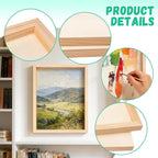 FSWCCK 2 Pack 12 x 16 inch Wood Panel Boards, Unfinished Wood Canvas Panels - Image 3