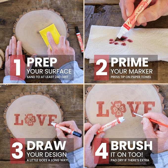 Scorch Marker - Wood Burning Marker, 2 in 1 Pyrography Kit - Image 3