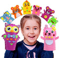 Animal Hand Puppet Crafts Kit for Kids 8pcs Sewing Kits for Girls 4-9 Felt DIY by Creatoy