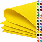 Bright Yellow Large Felt Fabric 36" x 36", 1mm Stiff Felt Sheet, Nonwoven Fabric by ZANEXIR