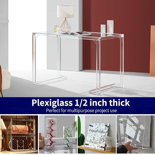 1/2 Inch Acrylic Sheet, ALCCIFI 12 x 12 Clear Cast Plexiglass Sheets, - Image 6