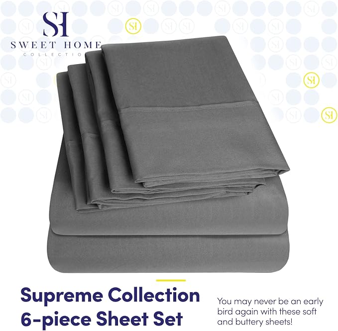 Bed Sheets Queen Size Grey - Image 2