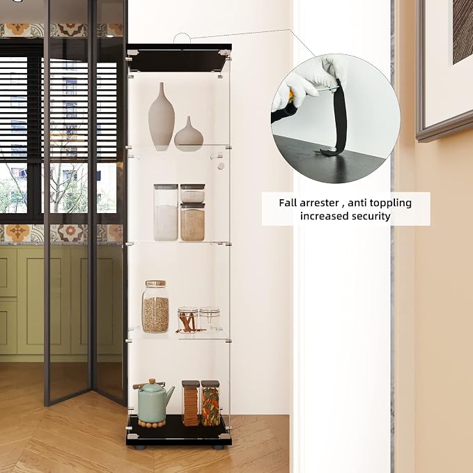 FLYMUHJIA Curio Cabinet Glass Display Case - Image 7