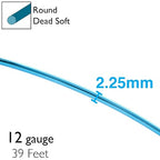 The Beadsmith Anodized Aluminum Wire – 12 Gauge – 39 feet – Turquoise Color – - Image 4