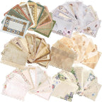 60Pcs Vintage Die-Cut Lace Edge Scrapbook Paper, DIY Junk Journal Supplies | 6 - Image 2