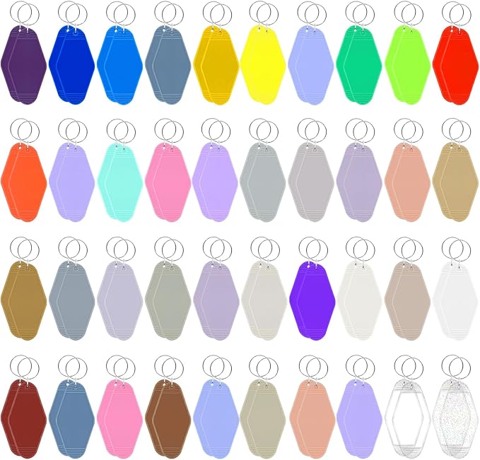 LOTMER 20/30/40/80 PCS Hotel Keychain Blank by LOTMER