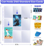 Tioplior 120 Pack 9 Pocket Double Side Card Sleeves Binder Sheets Holds 2160 - Image 3