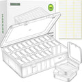 Bead Organizer Box, Craft Storage Box Features Hinged Lid and Labels, Mini Boxes by HOXILOB