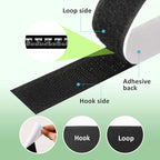 1''×41Ft Black Heavy Duty Hook And Loop Tape Adhesive, No Punching Picture Wall - Image 4