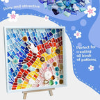 LITMIND Blue Mixed Irregular Glass Mosaic Tiles - Image 3