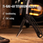 KeyUnity KK07BK Precision Craft Utility Blade Titanium Handle Mini Cutting Tool - Image 4