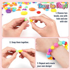 FUNZBO 1600 Pcs Pop Beads with Bracelet Making Kit, Jewelry Making Kit - Image 4