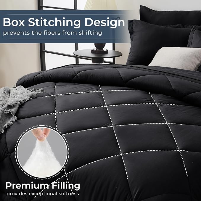 HEVUMYI Black King Comforter Set - Image 4