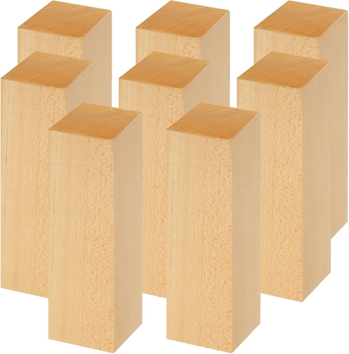 Acrux7 8 Pack 8 x 2 x 2 Inch Basswood Carving Blocks, Natural Unfinished Bass by WelcometoAcrux7