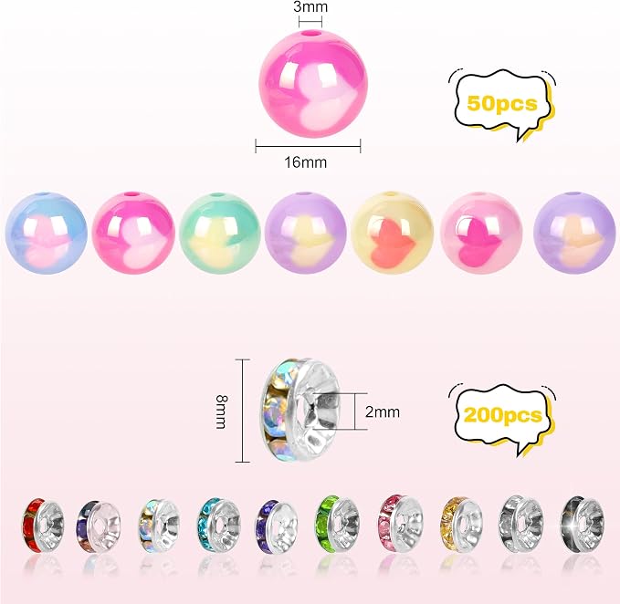 250 Pcs Beads for Pens - 16mm Focal Beads for Beadable Pens - Image 5