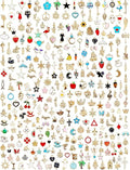 JIALEEY 300Pcs Assorted Gold-Plated Enamel Charms by JIALEEY