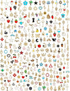 JIALEEY 300Pcs Assorted Gold-Plated Enamel Charms by JIALEEY