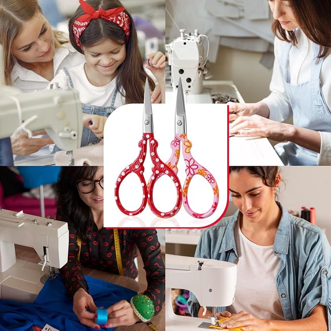 2PCS Sewing Embroidery Scissors, 3.6 Inches Sharp Stainless Steel Crochet - Image 9