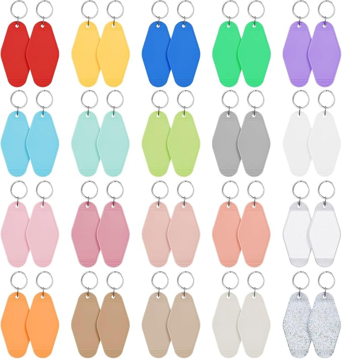 LOTMER 20/30/40/80 PCS Hotel Keychain Blank by LOTMER