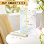 Acrylic Sign Holder Double Sided 8X10 Gold Frames - Image 7