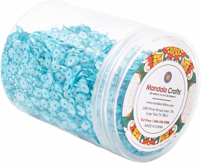 Mandala Crafts 20000 Holographic Mint Sequins - Image 4