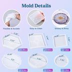 LET'S RESIN 16oz Epoxy Resin Coaster Kit - Image 6