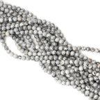 60PCS 6mm Natural Map Stone Round Loose Beads - Image 4