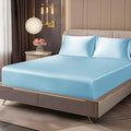 BEDELITE Satin Fitted Sheet and Pillowcases Set, Soft Similar to Silk Bottom by BEDELITE