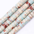 Natural Stone Heishi Beads for Necklace Making, 4 mm x 2 mm Small Flat Round by YUGDRUZY