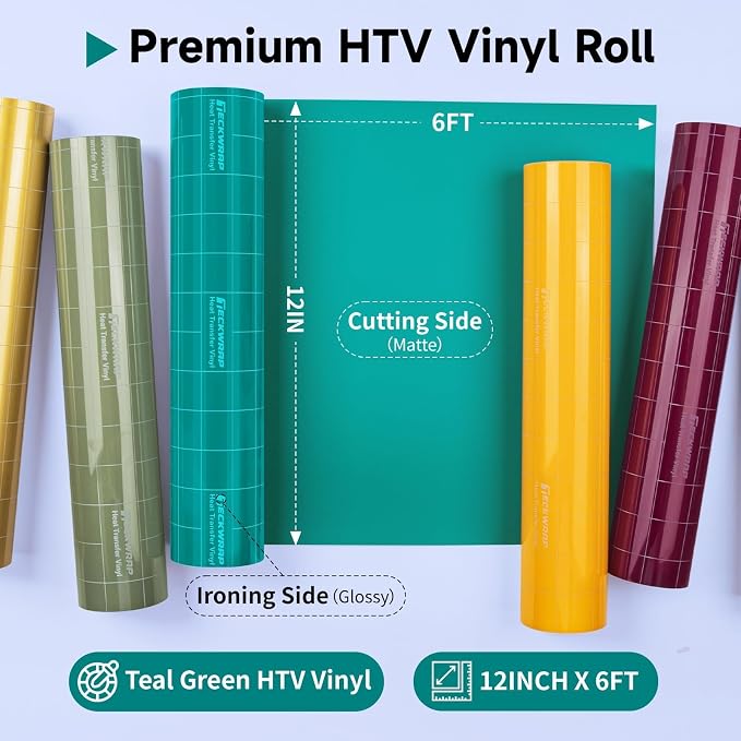 TECKWRAP Heat Transfer Vinyl for T-Shirts, 50+ Washes, REACH Certified & Dryer - Image 2