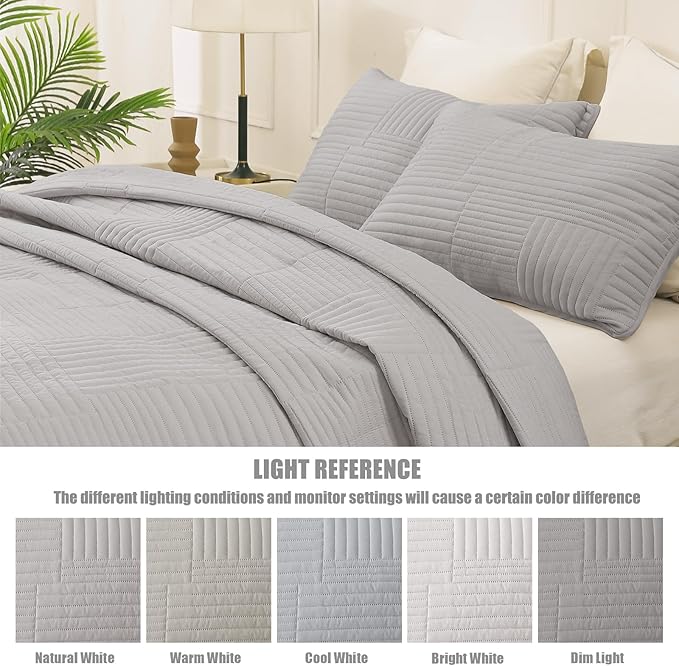 Whale Flotilla Ultra Soft King Quilt Bedding Set, Lightweight Microfiber Light - Image 5