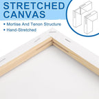 ESRICH Stretched Canvas for Painting, 8 Pack 9x12 Inch Canvas Value Pack - Image 3