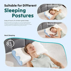 DUMOS Cervical Pillow for Neck and Shoulder, Contour Memory Foam Pillow - Image 7