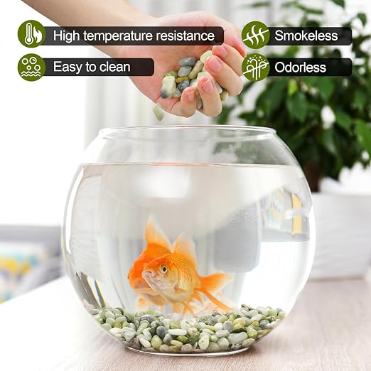 2.2 lb Jade Pebbles for Indoor Plants, 1/2 Inch Polished Decorative Pebbles for - Image 5
