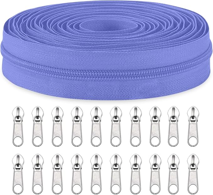 Sawoake #3 Nylon Coil Zippers by The Yard Bulk 10 Yards by Zipper
