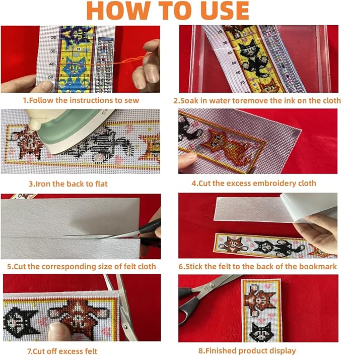 ZuoAnLF 5 PCS Cross Stitch Bookmark Kits, DIY Bookmarks Cross Stitch Kits - Image 8