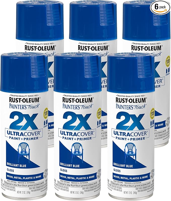 Rust-Oleum 249120 Gloss Brilliant Blue Painters Touch 2X Spray Paint, 12 oz. by Rust-Oleum