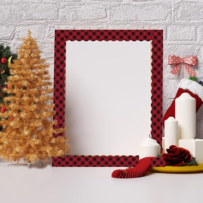 69 Ft Valentine's Day Bulletin Board Borders, Buffalo Plaid Bulletin Board - Image 6
