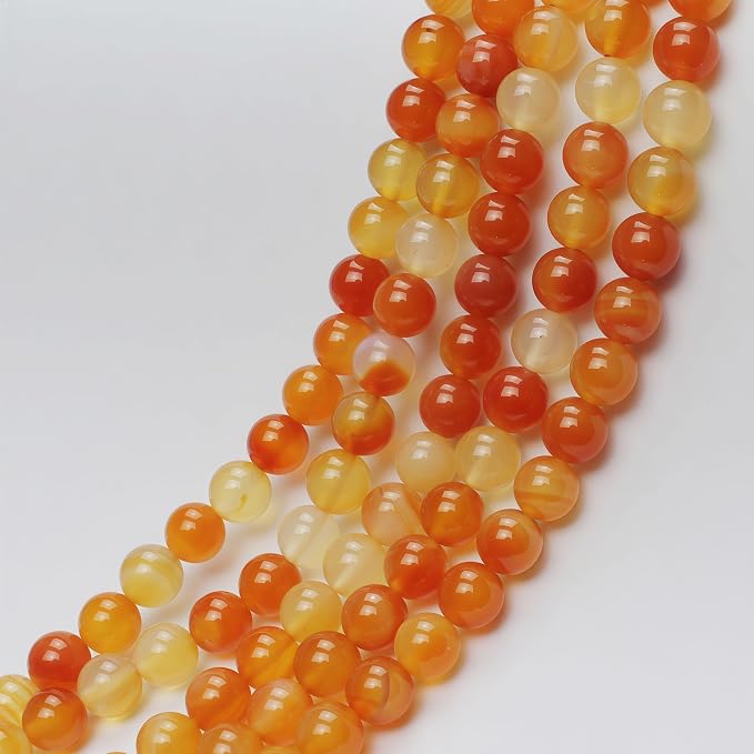 MJDCB 7A Round Natural Red Carnelian Gemstone Beads Stone Loose Beads - Image 7